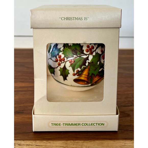 Hallmark Unbreakable Satin Christmas Ornament “Christmas Is” Tree Timmer Collect - Picture 2 of 8